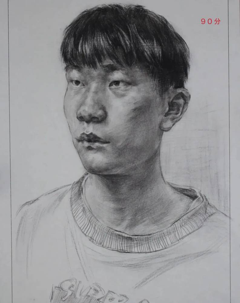 廣州十大畫室將各省一模素描卷放一起大pk，你找找都有哪些共同特征,35