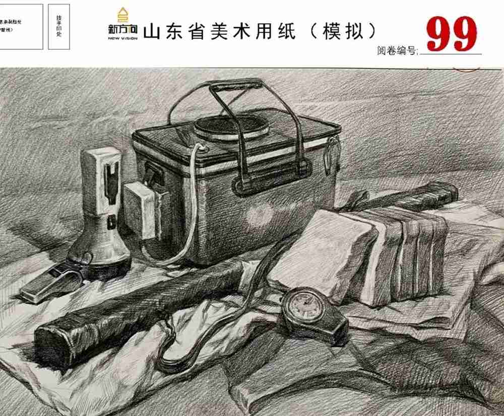 21屆山東美術二模高分卷，廣州美術高考畫室覺得是神仙打架,24