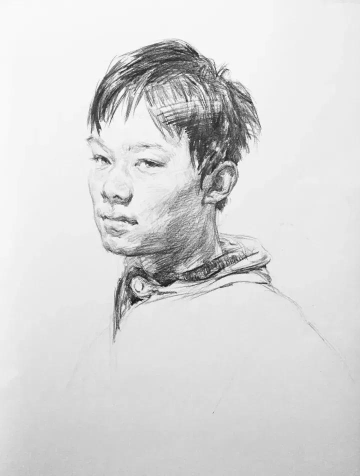 廣州畫室排名前三畫室教你如何讓你的素描頭發(fā)看起來不死板粗糙有質(zhì)感,68