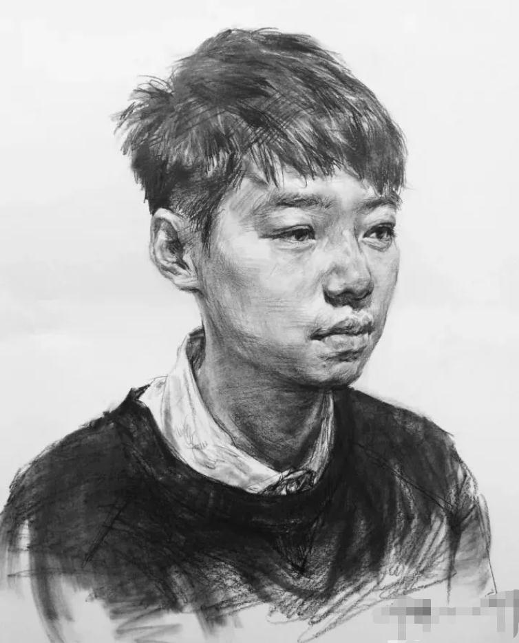  廣州畫室排名前三畫室教你如何讓你的素描頭發(fā)看起來不死板粗糙有質(zhì)感,46