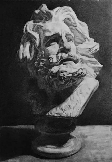 在不同視角和光線下素描石膏頭像會有什么樣的變化 ？1