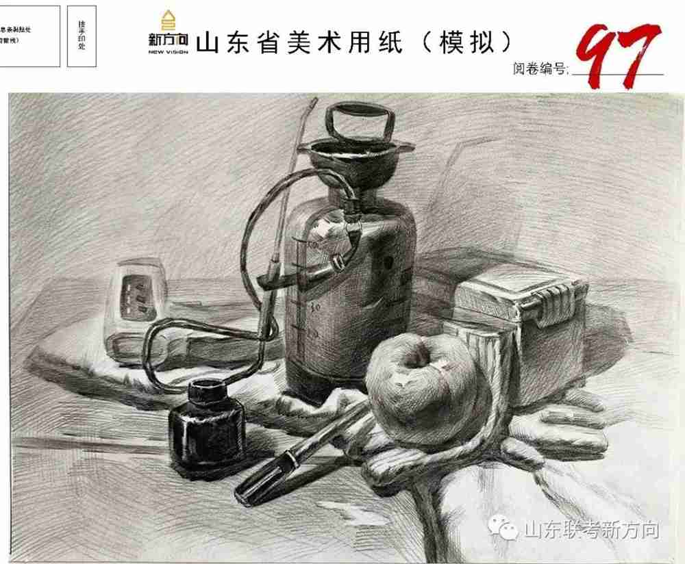 廣州十大畫室將各省一模素描卷放一起大pk，你找找都有哪些共同特征,41