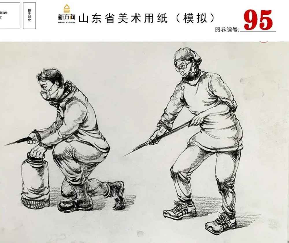 21屆山東美術二模高分卷，廣州美術高考畫室覺得是神仙打架,64