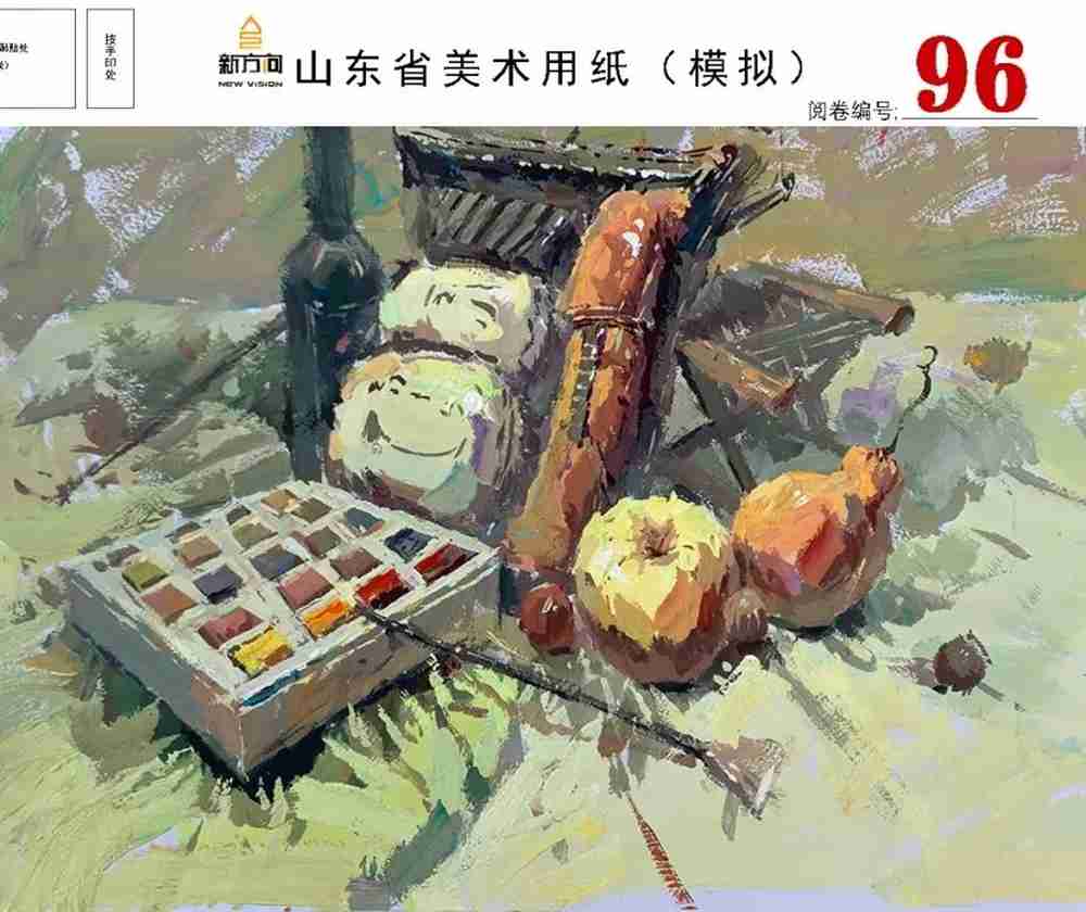 21屆山東美術二模高分卷，廣州美術高考畫室覺得是神仙打架,12