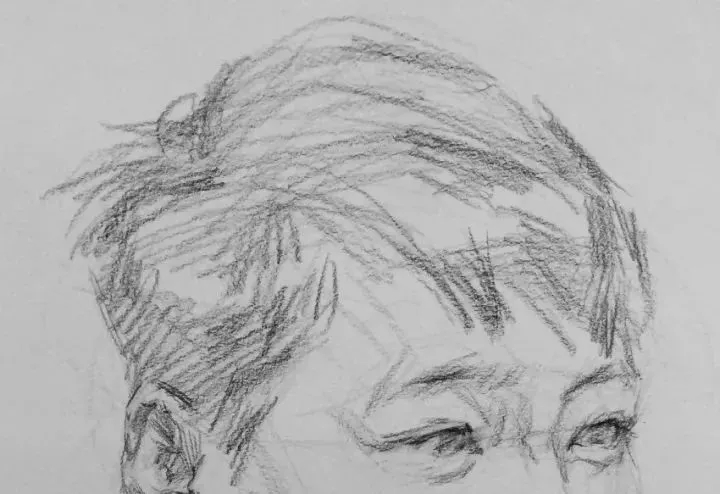  廣州畫室排名前三畫室教你如何讓你的素描頭發(fā)看起來不死板粗糙有質(zhì)感,43