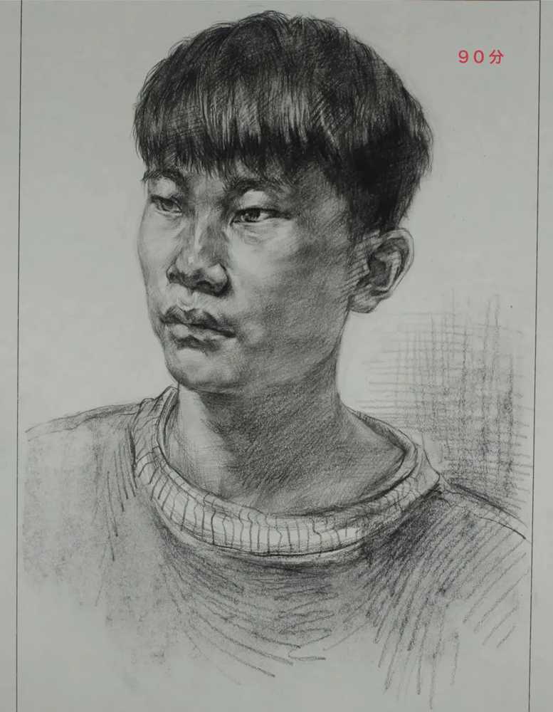 廣州十大畫室將各省一模素描卷放一起大pk，你找找都有哪些共同特征,34