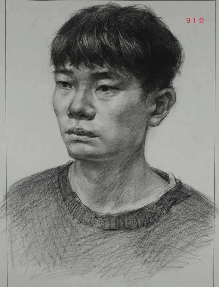 廣州十大畫室將各省一模素描卷放一起大pk，你找找都有哪些共同特征,32