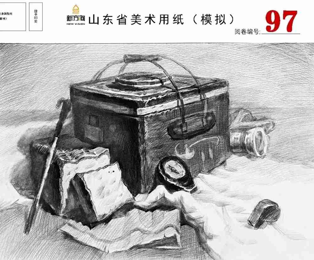 21屆山東美術二模高分卷，廣州美術高考畫室覺得是神仙打架,35