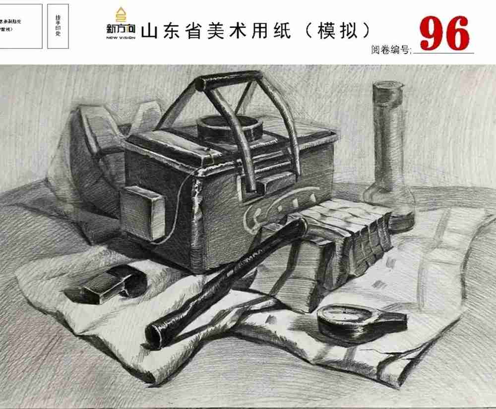 21屆山東美術二模高分卷，廣州美術高考畫室覺得是神仙打架,46