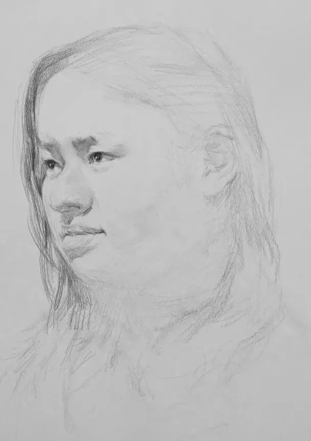  廣州畫室排名前三畫室教你如何讓你的素描頭發(fā)看起來不死板粗糙有質(zhì)感,58