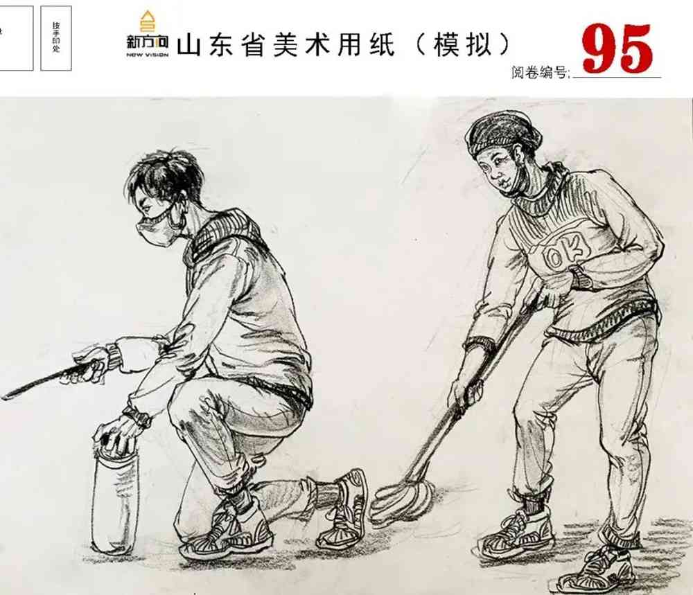 21屆山東美術二模高分卷，廣州美術高考畫室覺得是神仙打架,65