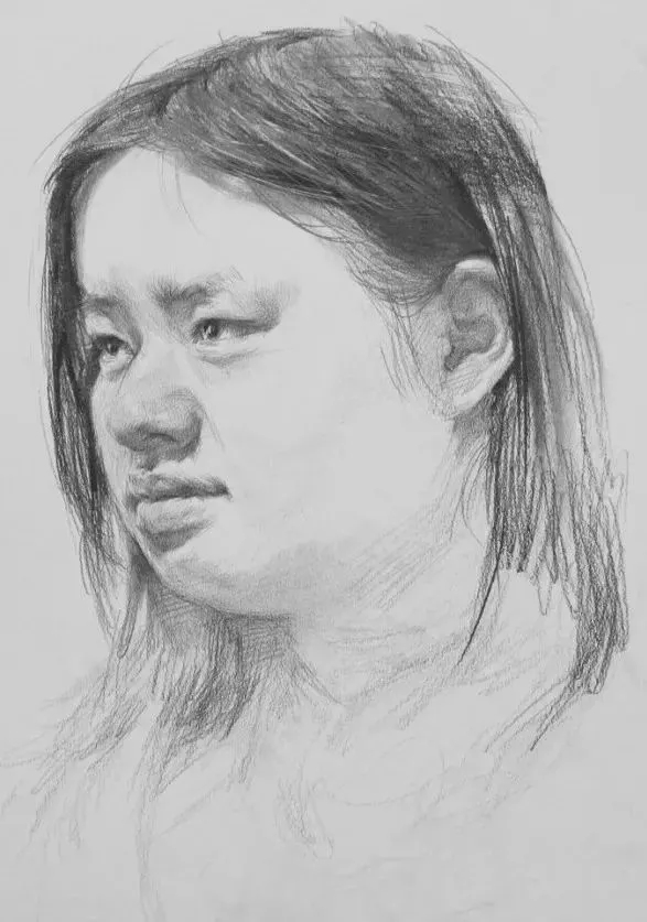 廣州畫室排名前三畫室教你如何讓你的素描頭發(fā)看起來不死板粗糙有質(zhì)感,59