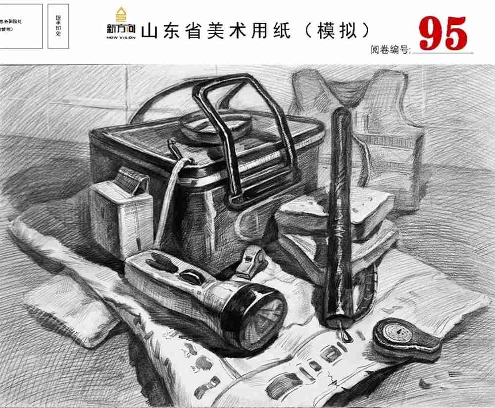 21屆山東美術二模高分卷，廣州美術高考畫室覺得是神仙打架,49