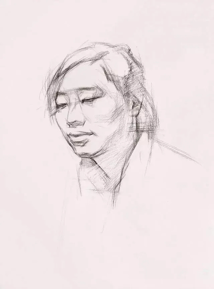【廣州畫室基礎(chǔ)鞏固】女青年頭像素描拿分點(diǎn)歸納,06