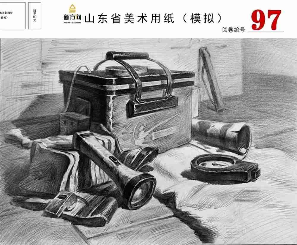 21屆山東美術二模高分卷，廣州美術高考畫室覺得是神仙打架,37