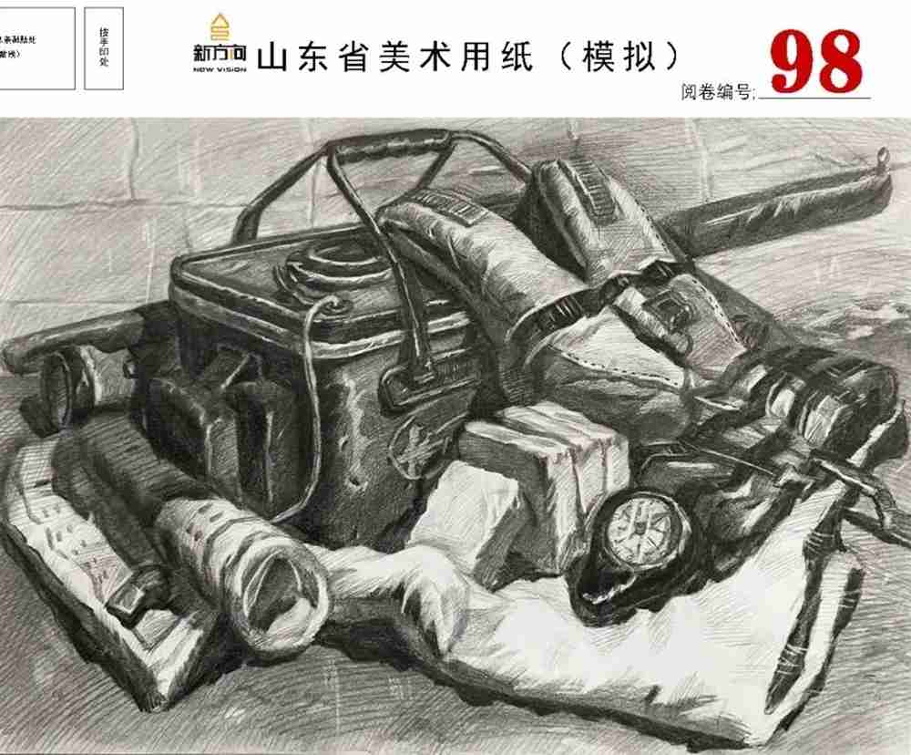 21屆山東美術二模高分卷，廣州美術高考畫室覺得是神仙打架,26