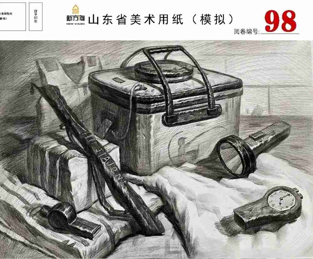 21屆山東美術二模高分卷，廣州美術高考畫室覺得是神仙打架,23