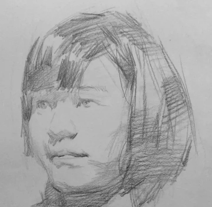 廣州畫室排名前三畫室教你如何讓你的素描頭發(fā)看起來不死板粗糙有質(zhì)感,48