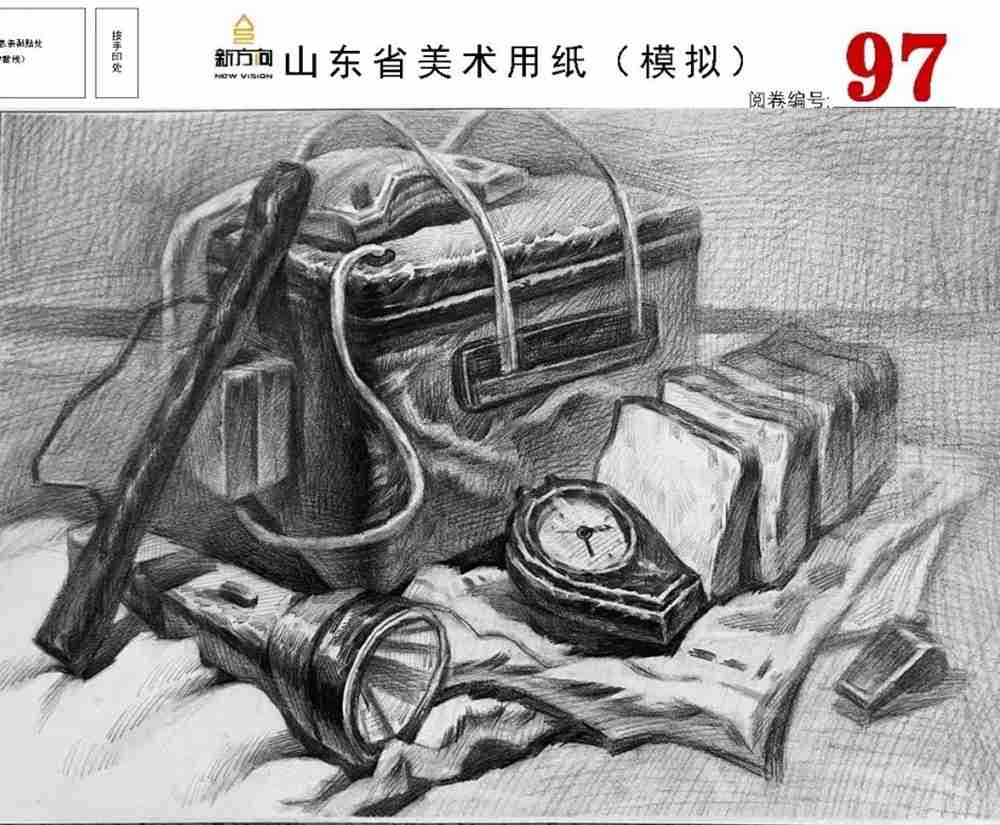 21屆山東美術二模高分卷，廣州美術高考畫室覺得是神仙打架,36