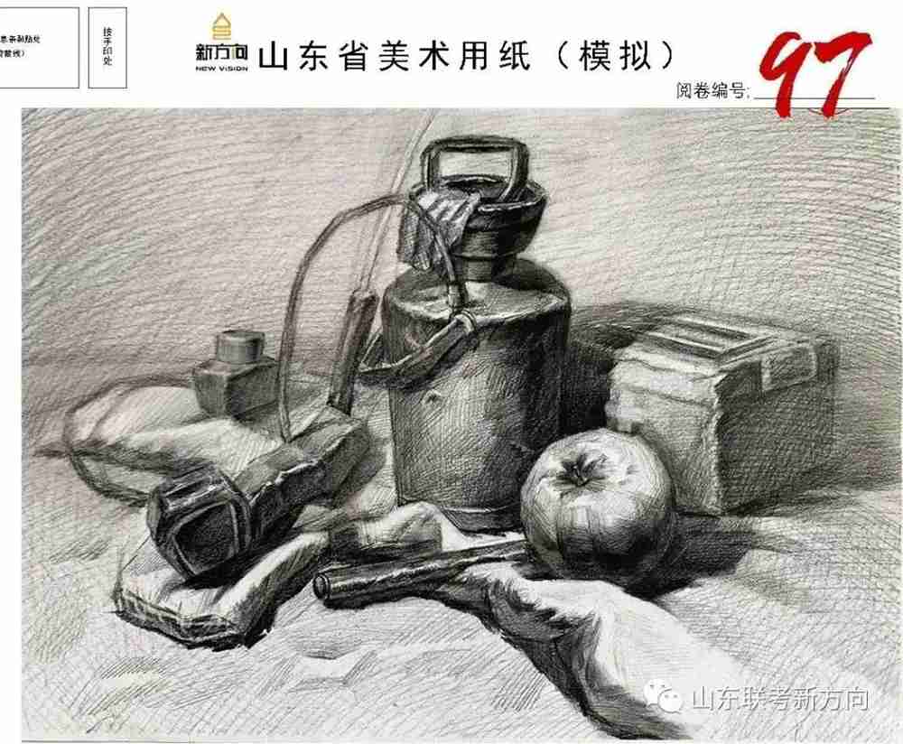廣州十大畫室將各省一模素描卷放一起大pk，你找找都有哪些共同特征,42