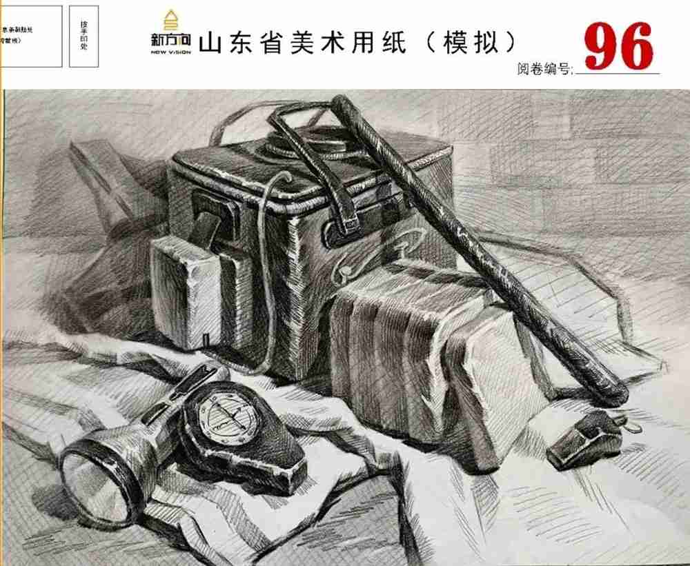 21屆山東美術二模高分卷，廣州美術高考畫室覺得是神仙打架,45