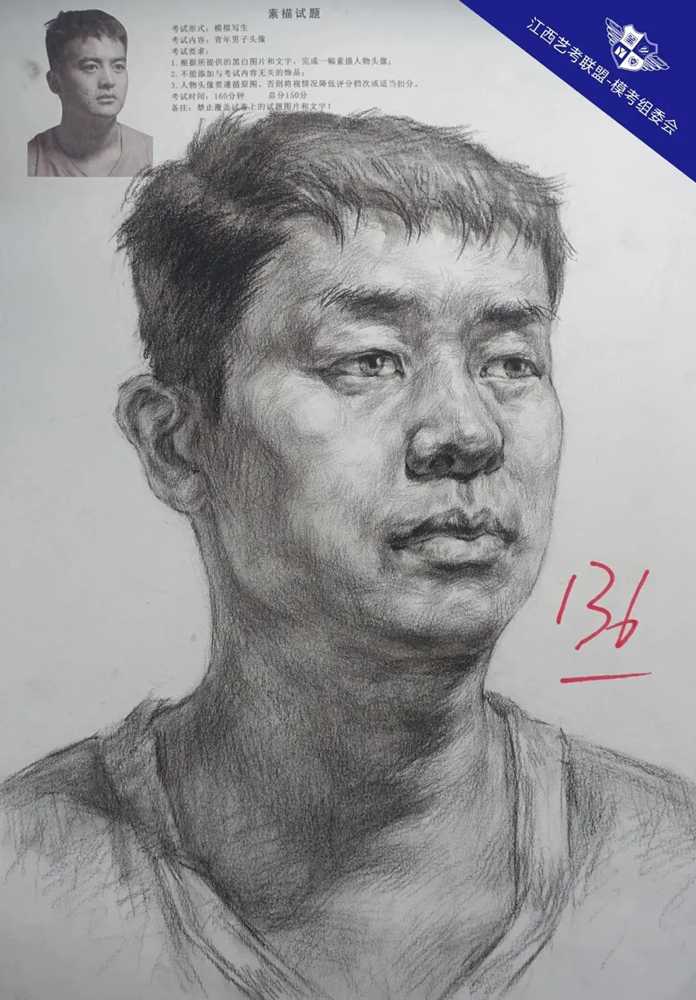 廣州十大畫室將各省一模素描卷放一起大pk，你找找都有哪些共同特征,39