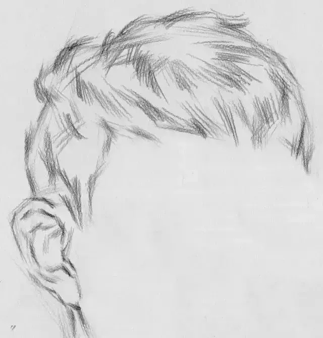  廣州畫室排名前三畫室教你如何讓你的素描頭發(fā)看起來不死板粗糙有質(zhì)感,06
