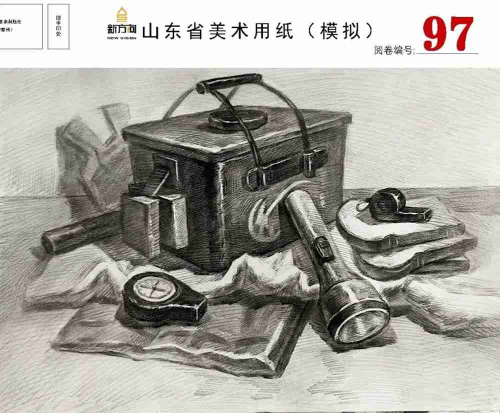 21屆山東美術二模高分卷，廣州美術高考畫室覺得是神仙打架,33