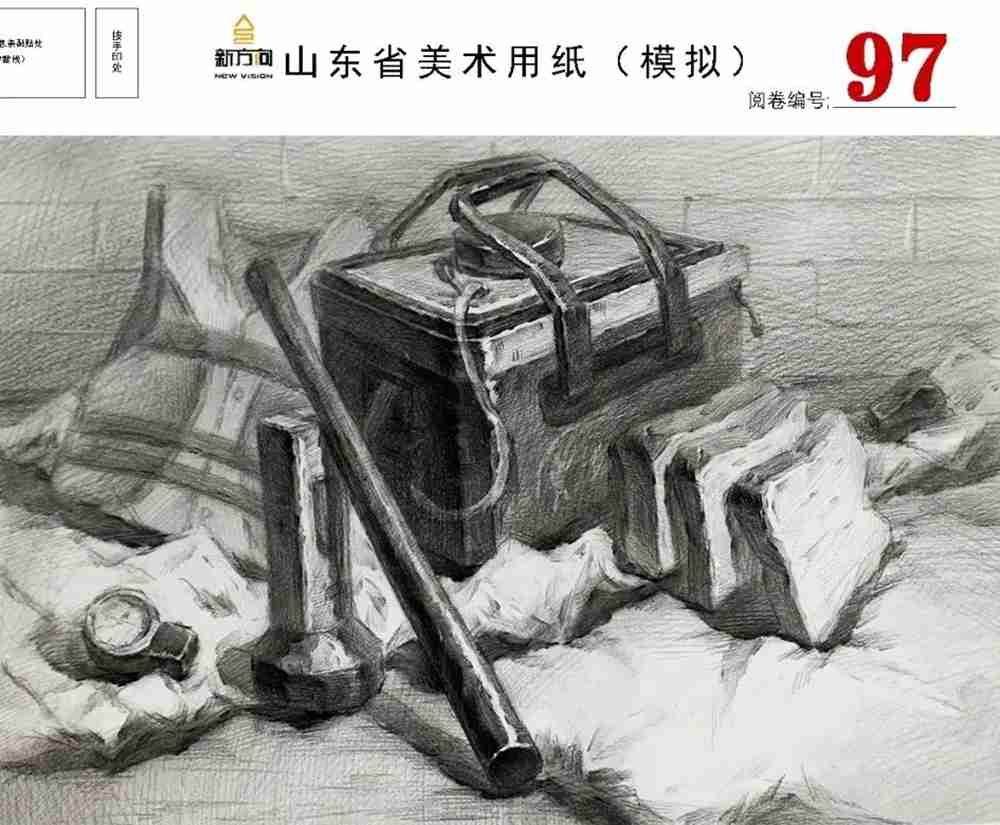 21屆山東美術二模高分卷，廣州美術高考畫室覺得是神仙打架,32