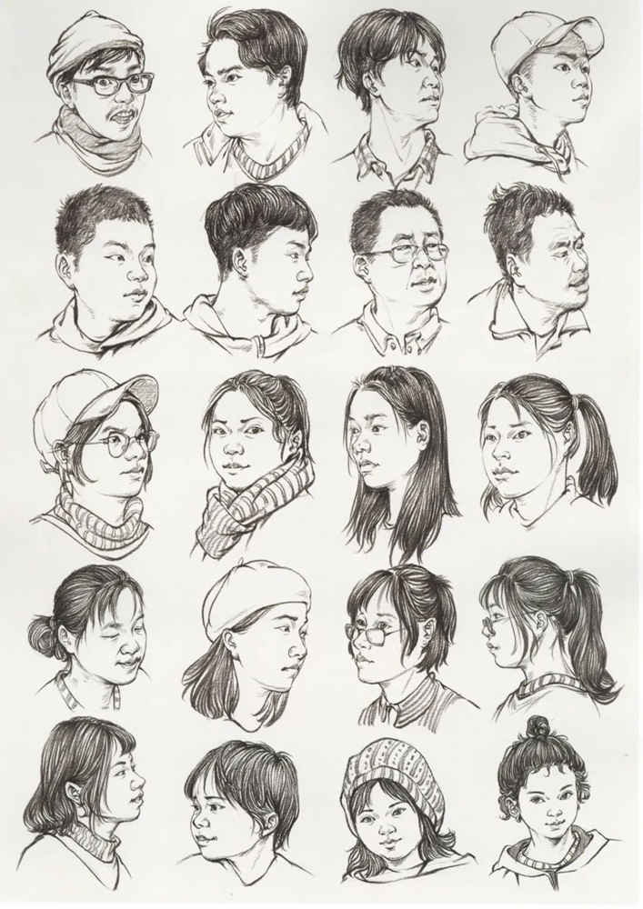 廣州畫室排名前五畫室干貨丨速寫頭發如何畫，這份步驟大概最完整,04