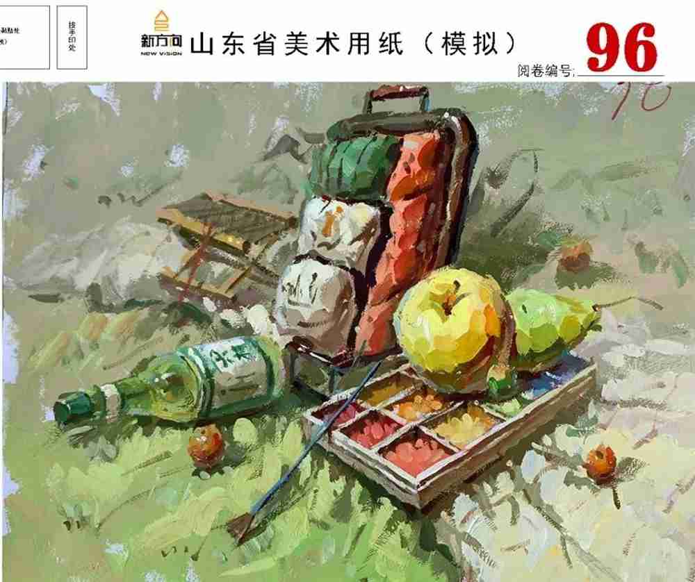 21屆山東美術二模高分卷，廣州美術高考畫室覺得是神仙打架,17