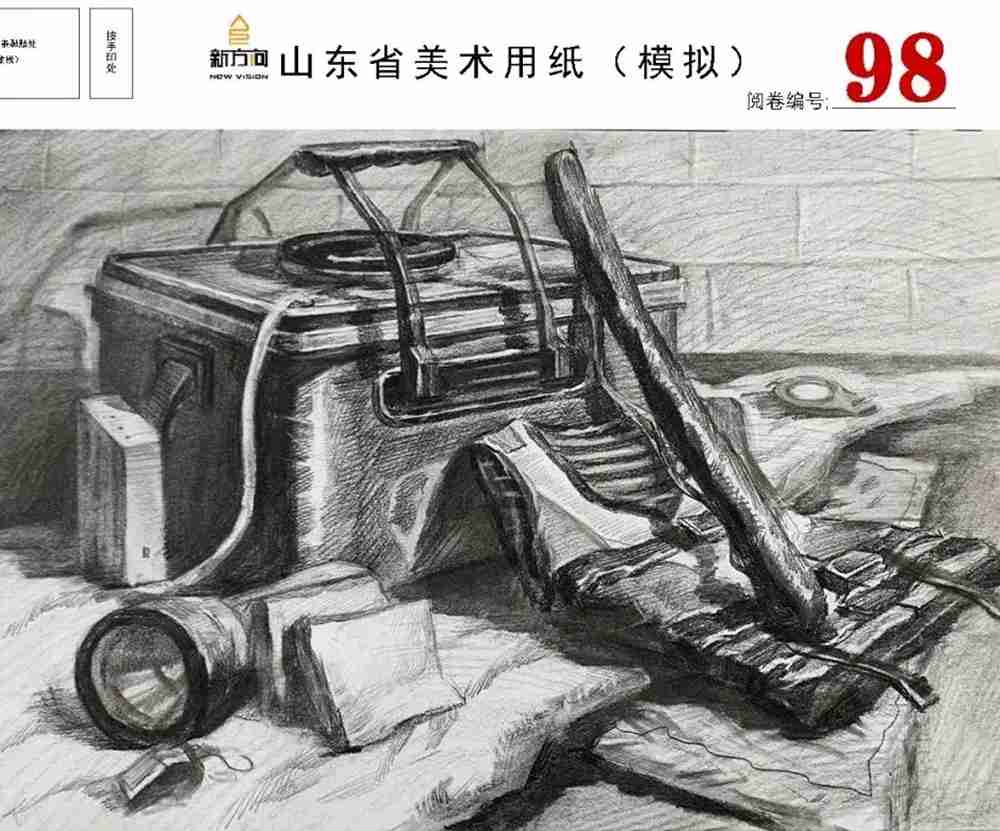 21屆山東美術二模高分卷，廣州美術高考畫室覺得是神仙打架,27