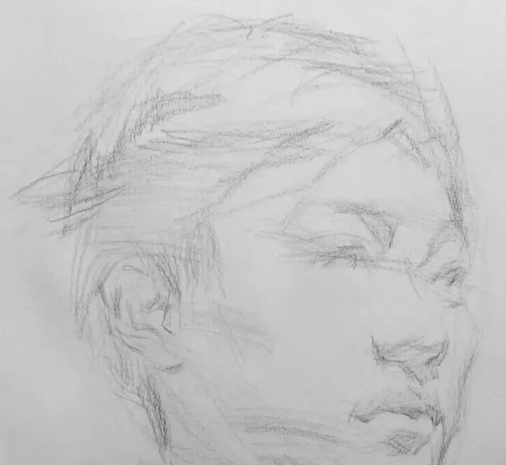  廣州畫室排名前三畫室教你如何讓你的素描頭發(fā)看起來不死板粗糙有質(zhì)感,37