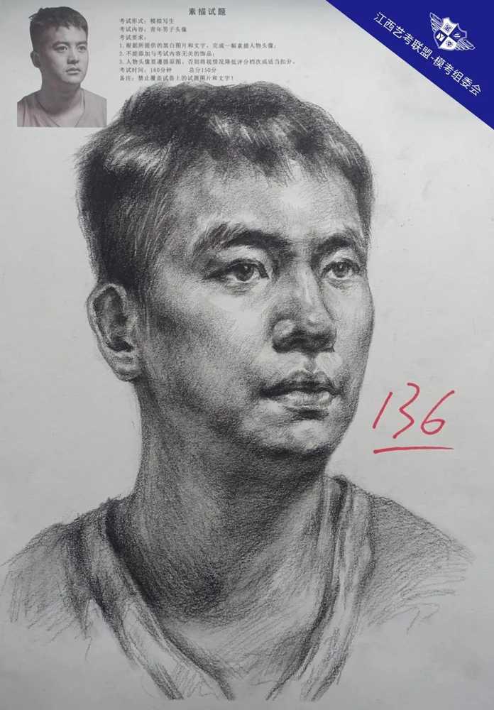 廣州十大畫室將各省一模素描卷放一起大pk，你找找都有哪些共同特征,37